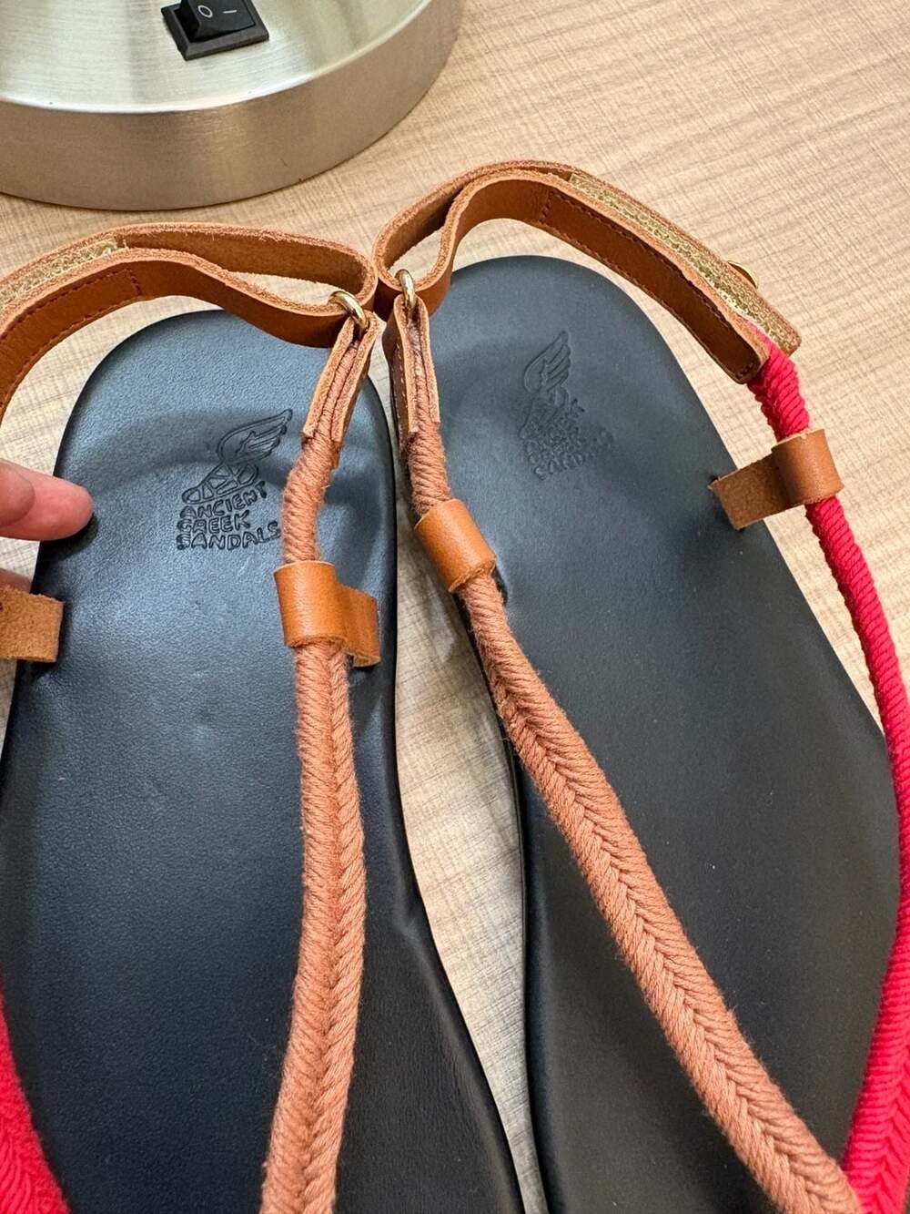 Ancient Greek Sandals Zoi Leather-Trimmed Braided Cord Sandals - Picture 4 of 10